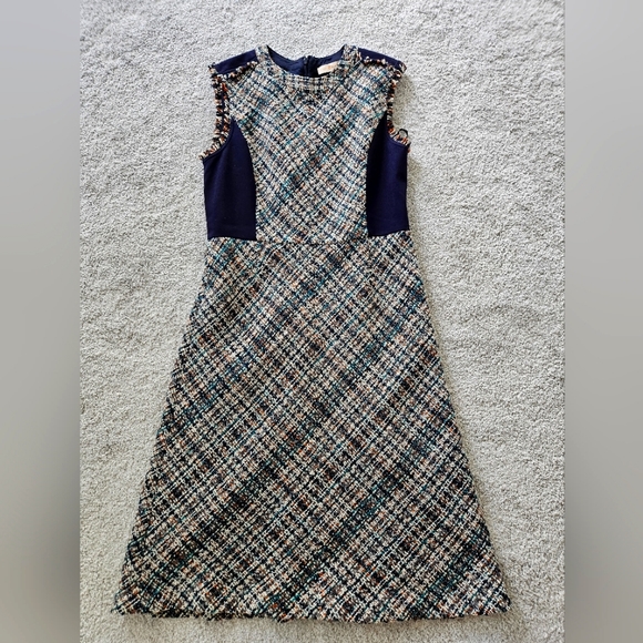 🎉HP🎉 NWT Tory Burch tweed pencil dress in Autumn - Picture 2 of 12